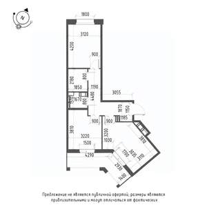 2-к квартира, вторичка, 63м2, 9/9 этаж