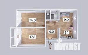 2-к квартира, вторичка, 62м2, 5/5 этаж