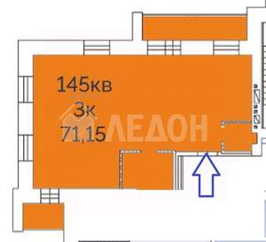 3-к квартира, вторичка, 71м2, 15/15 этаж