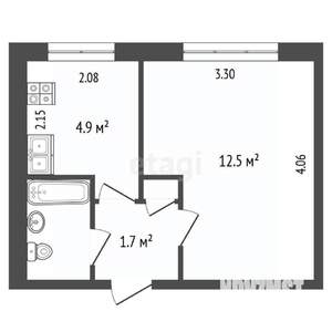 1-к квартира, вторичка, 22м2, 1/5 этаж