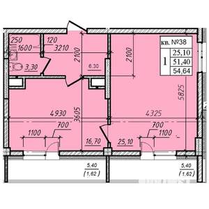 1-к квартира, вторичка, 55м2, 8/8 этаж