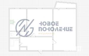 2-к квартира, вторичка, 54м2, 5/9 этаж