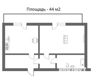 1-к квартира, вторичка, 44м2, 3/16 этаж