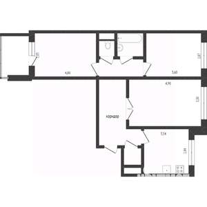 3-к квартира, вторичка, 63м2, 9/9 этаж