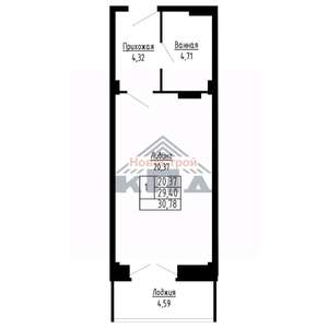 1-к квартира, вторичка, 31м2, 3/16 этаж