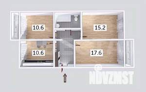 3-к квартира, вторичка, 70м2, 3/5 этаж