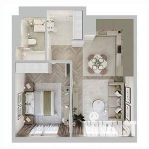 1-к квартира, строящийся дом, 43м2, 5/13 этаж