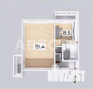 1-к квартира, вторичка, 36м2, 9/9 этаж
