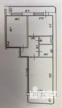 3-к квартира, вторичка, 55м2, 1/12 этаж