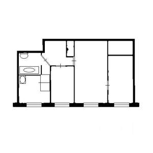3-к квартира, вторичка, 57м2, 5/5 этаж
