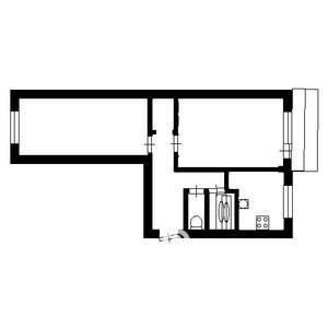 2-к квартира, вторичка, 45м2, 5/5 этаж