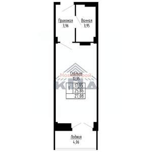 1-к квартира, вторичка, 27м2, 10/16 этаж