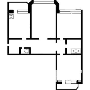 3-к квартира, вторичка, 61м2, 9/9 этаж
