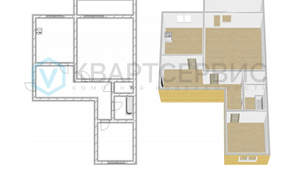 2-к квартира, вторичка, 55м2, 7/9 этаж