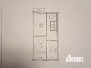 3-к квартира, вторичка, 63м2, 4/5 этаж