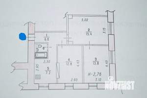 3-к квартира, вторичка, 59м2, 1/2 этаж