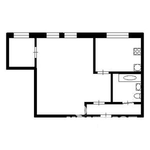 2-к квартира, вторичка, 37м2, 1/5 этаж