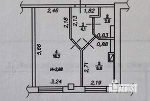 1-к квартира, вторичка, 30м2, 1/3 этаж