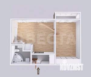 2-к квартира, вторичка, 48м2, 6/9 этаж