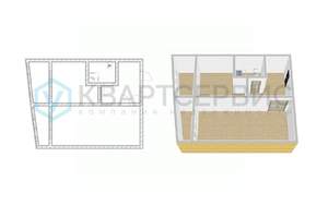 1-к квартира, вторичка, 35м2, 4/9 этаж