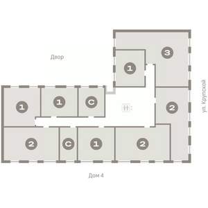 2-к квартира, вторичка, 60м2, 6/9 этаж