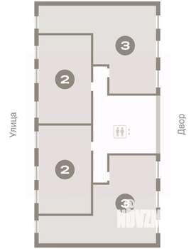 2-к квартира, вторичка, 65м2, 6/17 этаж