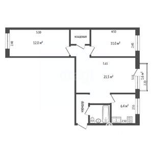 3-к квартира, вторичка, 60м2, 3/5 этаж