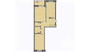Студия квартира, вторичка, 66м2, 6/10 этаж