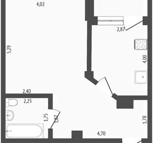 1-к квартира, вторичка, 44м2, 6/10 этаж