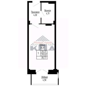 1-к квартира, вторичка, 31м2, 10/16 этаж