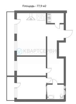 2-к квартира, вторичка, 78м2, 8/9 этаж