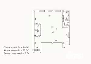 2-к квартира, сданный дом, 71м2, 11/18 этаж