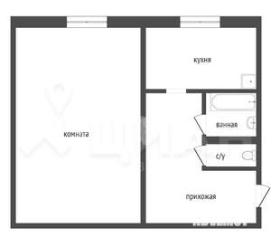1-к квартира, вторичка, 32м2, 1/5 этаж