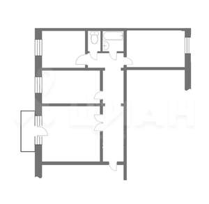 3-к квартира, вторичка, 69м2, 2/5 этаж