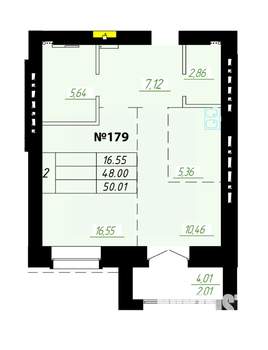2-к квартира, вторичка, 50м2, 6/9 этаж