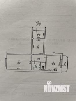 1-к квартира, вторичка, 52м2, 1/10 этаж