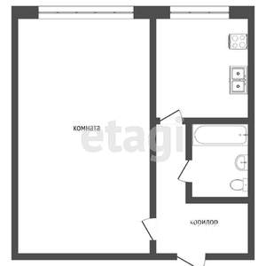 1-к квартира, вторичка, 30м2, 6/9 этаж