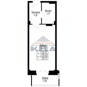 1-к квартира, вторичка, 31м2, 8/16 этаж