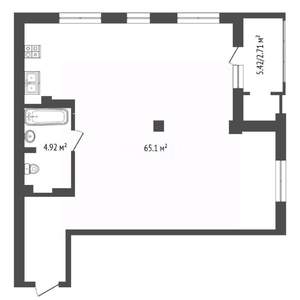 2-к квартира, вторичка, 71м2, 3/18 этаж