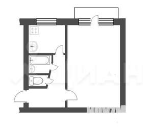 1-к квартира, вторичка, 32м2, 3/5 этаж