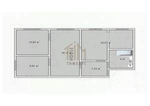 3-к квартира, вторичка, 60м2, 1/5 этаж