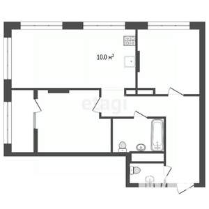 2-к квартира, вторичка, 68м2, 10/17 этаж