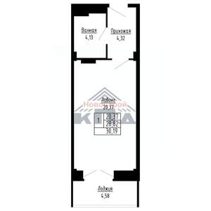 1-к квартира, вторичка, 30м2, 2/16 этаж