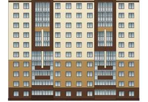 1-к квартира, сданный дом, 44м2, 1/10 этаж