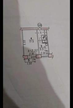 1-к квартира, вторичка, 29м2, 5/5 этаж