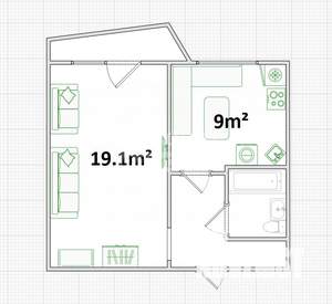 1-к квартира, вторичка, 37м2, 5/5 этаж