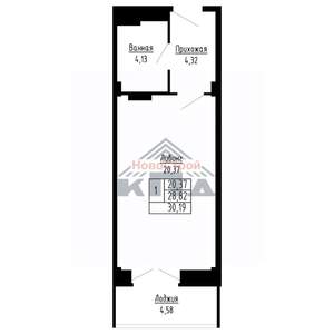 1-к квартира, вторичка, 30м2, 5/16 этаж