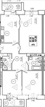 3-к квартира, вторичка, 101м2, 4/8 этаж