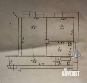2-к квартира, вторичка, 50м2, 1/2 этаж