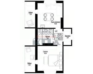 1-к квартира, строящийся дом, 60м2, 1/16 этаж